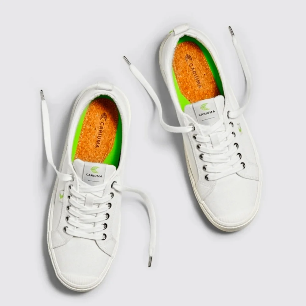 Cariuma OCA Off-White Low Canvas Sneakers Unisex NIB Unisex Woman 8 Men 6.5 - Picture 2 of 11